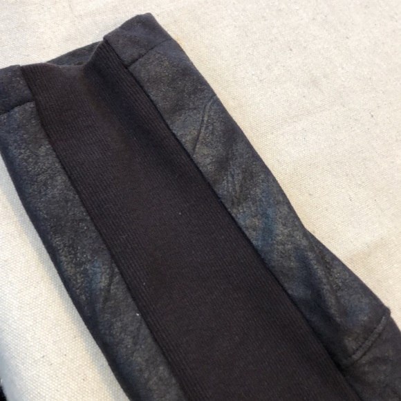 🌼2 for $30🌼 Black Faux Leather / Suede Jacket with Decorative Zippers Large - Picture 11 of 12